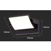 Černé fasádní LED svítidlo náklopné 17W IP65