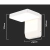 Bílé fasádní LED svítidlo čtvercové 17W IP65