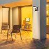 Černé fasádní LED svítidlo kulaté s pohybovým čidlem 17W IP65