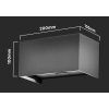 Šedé fasádní LED svítidlo obdelníkové 24W IP65
