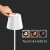 Bílá LED stojací nabíjecí lampa 500-1300mm 4W IP54