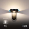 Černé fasádní LED svítidlo kulaté s nastavitelnou hlavou 5W IP65