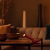 Červená LED stolní nabíjecí magnetická lampa 3v1 3W