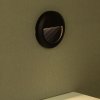Černé LED schodišťové svítidlo kulaté 2W IP65
