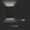 Černé fasádní LED svítidlo obdelníkové 4W IP65