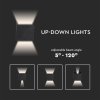 Černé fasádní LED svítidlo hranaté 11W IP65