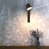 Černé nástěnné LED svítidlo kuželové s USB portem 8W