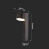 Černé nástěnné LED svítidlo kuželové s USB portem 8W