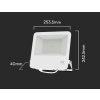 Bílý LED reflektor 100W Premium s 1m kabelem