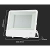 Bílý LED reflektor 200W Premium s 1m kabelem