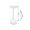 Karamelová zahradní nabíjecí lampa Konin 6W 26cm