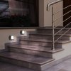 Černé schodišťové LED svítidlo s pohybovým čidlem Amarillo 1,5W IP44