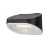 Černé fasádní solární LED svítidlo s pohybovým čidlem Brezno 3,2W IP44