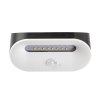 Černé fasádní solární LED svítidlo s pohybovým čidlem Brezno 3,2W IP44