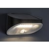 Černé fasádní solární LED svítidlo s pohybovým čidlem Brezno 3,2W IP44
