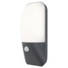 Antracitové fasádní LED svítidlo s pohybovým čidlem Ecuador 11W IP54