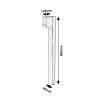 Černá zahradní lampa Cernon pro žárovku GU10 80cm