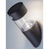Černé fasádní solární LED svítidlo s pohybovým čidlem Kapuas 1,5W IP44