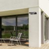 Černé fasádní solární LED svítidlo s pohybovým čidlem Korana 6W IP44