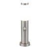 Chromový zahradní sloupek s pohybovým čidlem Inox Torch pro žárovku E27 45cm