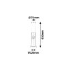 Chromový zahradní sloupek s pohybovým čidlem Inox Torch pro žárovku E27 45cm
