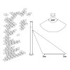 Chromový zahradní sloupek s pohybovým čidlem Inox Torch pro žárovku E27 45cm