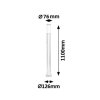 Chromový zahradní sloupek s pohybovým čidlem Inox Torch pro žárovku E27 110cm