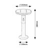 Antracitové zahradní solární LED svítidlo s pohybovým čidlem Alaska 10W IP44 38cm