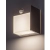 Bílé fasádní LED svítidlo s pohybovým čidlem Balimo 12W IP44