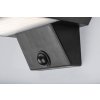 Černé fasádní solární LED svítidlo s pohybovým čidlem Qesa 10W IP44