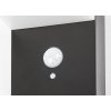 Černé fasádní solární LED svítidlo s pohybovým čidlem Zrebar 6W IP44