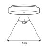 Bílé stropní LED svítidlo s pohybovým čidlem Zenon 280mm 24W IP54 CCT