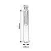 Antracitový zahradní LED sloupek Kalisz 7W IP54 50cm