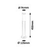 Chromový zahradní sloupek Inox Torch pro žárovku E27 45cm