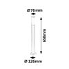 Chromový zahradní sloupek Inox Torch pro žárovku E27 65cm