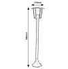 Černá zahradní lampa Taverna pro žárovku E27 90cm