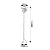 Černá zahradní lampa Paravento pro žárovku E27 102cm