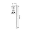 Antracitová zahradní lampa Savano pro žárovku E27 98cm