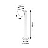 Černé zahradní LED sloupkové svítidlo Odiel náklopné 12W IP44 50cm