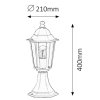 Bílá zahradní lampa Velence pro žárovku E27 40cm