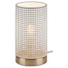 Bílá stolní lampa Boogie s perforovaným stínítkem pro žárovku E14