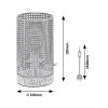 Černá stolní lampa Boogie s perforovaným stínítkem pro žárovku E14