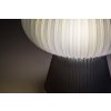 Černá stolní lampa Vinelle se žebrovaným skleněným stínítkem pro žárovku E14