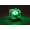Průhledná designová LED RGB stolní lampa Cubiko na baterie s DO