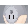 Kulaté LED noční světlo s pohybovým čidlem a USB výstupy Dembo 13,9W