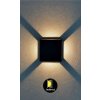 Černé fasádní LED svítidlo Lippa 6W IP54