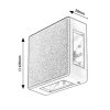 Černé fasádní LED svítidlo Lippa 6W IP54