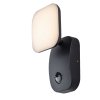 Černé fasádní LED svítidlo s pohybovým čidlem Odiel 12W IP44