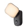 Černé fasádní LED svítidlo s pohybovým čidlem Odiel 12W IP44