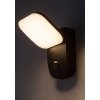 Černé fasádní LED svítidlo s pohybovým čidlem Odiel 12W IP44